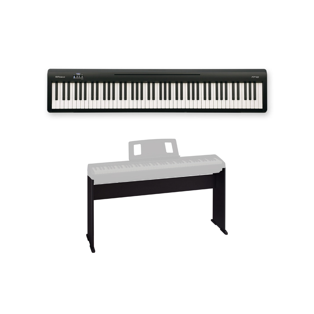 ROLAND FP-10 BK 電子ピアノ ポータブルピアノ 純正スタンド付きセット