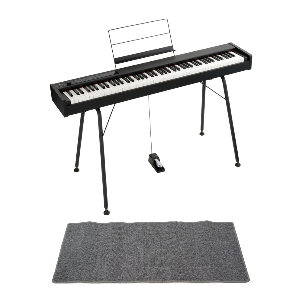 KORG D1 DIGITAL PIANO 電子ピアノ 純正スタンド(ST-SV1) ピアノマット(グレイ)付きセット
