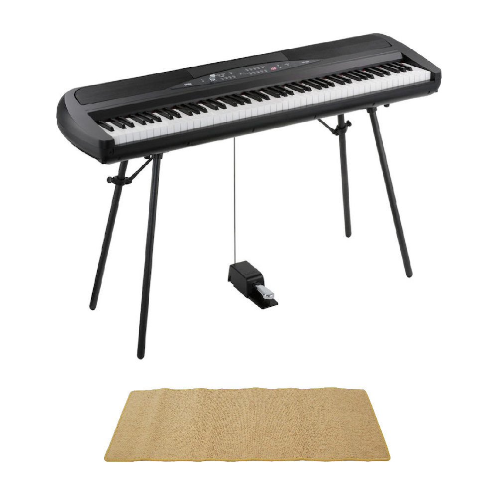 KORG SP-280 BK 電子ピアノ ピアノマット(クリーム)付きセット