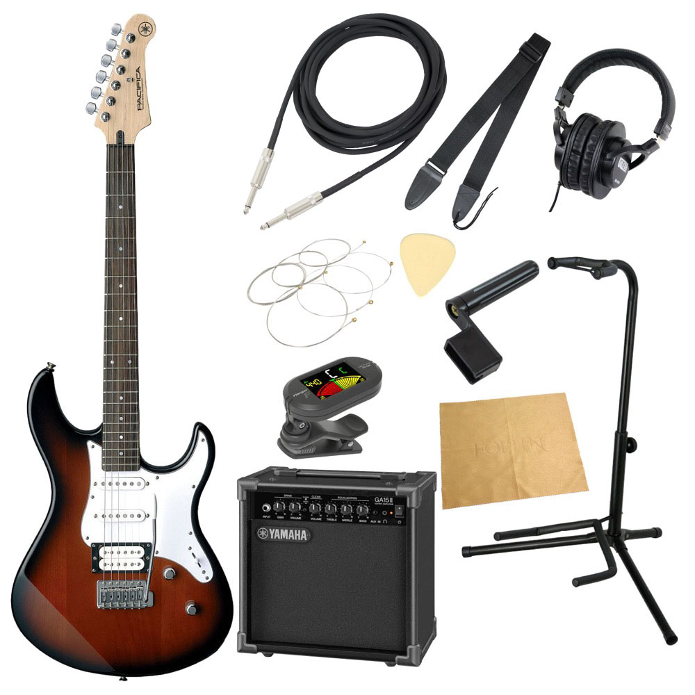 YAMAHA PACIFICA112V OVS エレキギター YAMAHA GA15II アンプ付き 入門11点セット