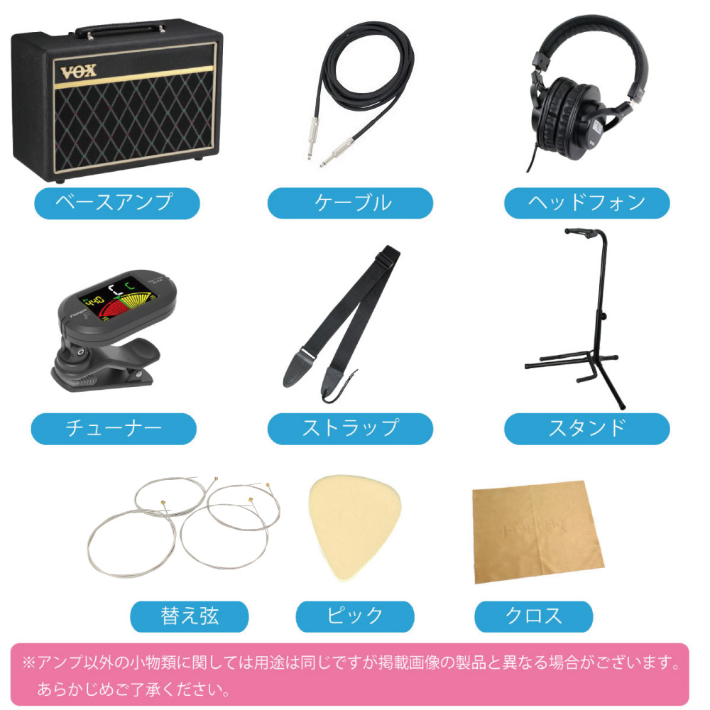 Fender Made in Japan Traditional 60s Jazz Bass RW BLK VOXアンプ付き エレキベース 入門 10点セット セット商品画像