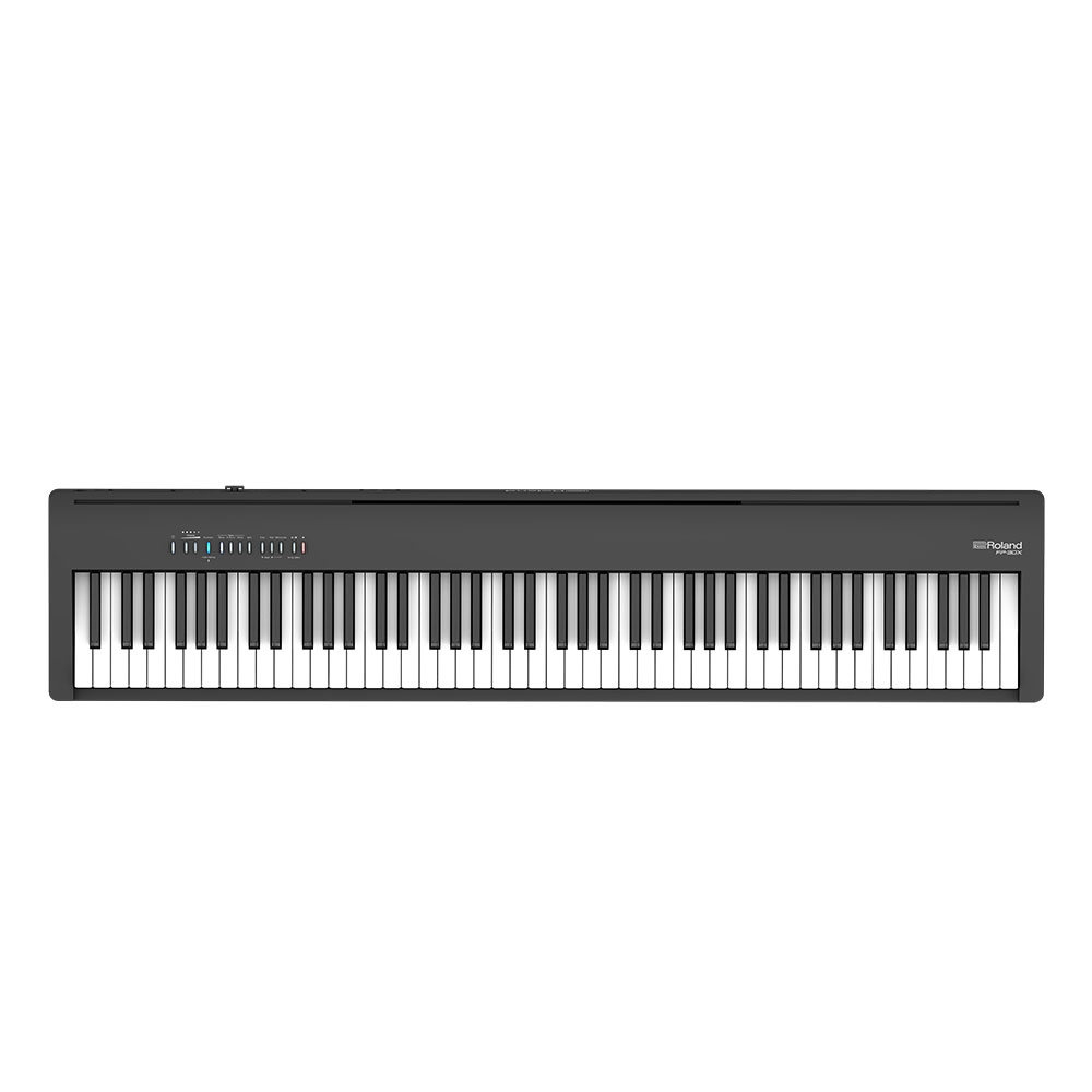 ROLAND FP-30X-BK Digital Piano ブラック 電子ピアノ キーボードスタンド キーボードベンチ ヘッドホン 4点セット [鍵盤 Cset] ローランド 正面画像