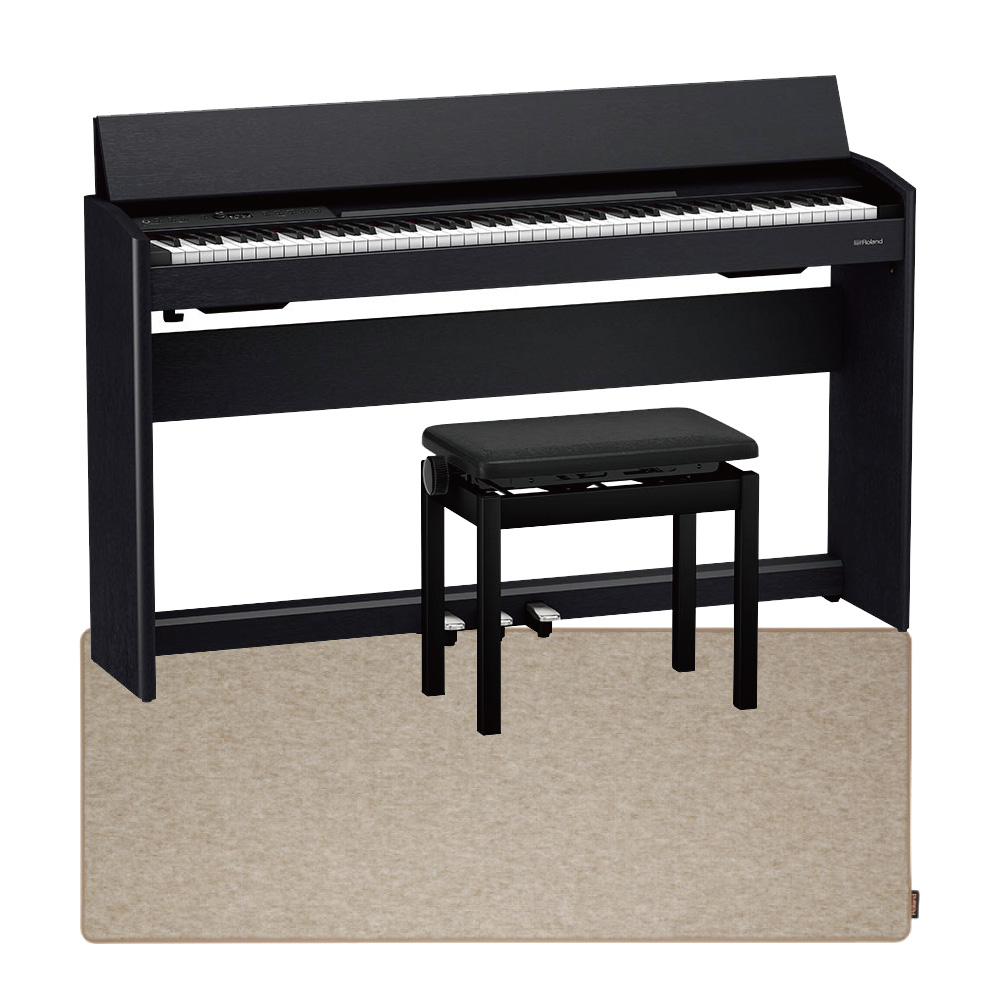 ROLAND F701-CB Digital Piano 電子ピアノ 高低自在椅子付き 黒木目調仕上げ &セッティングマット付き 【組立設置無料サービス中】
