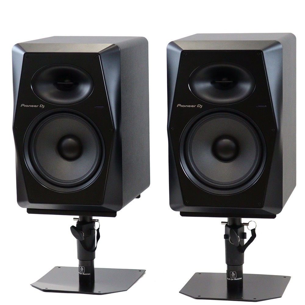 Pioneer DJ VM-80 VMシリーズ アクティブモニタースピーカー 1ペア（2台） 8インチ スピーカースタンド付きセット