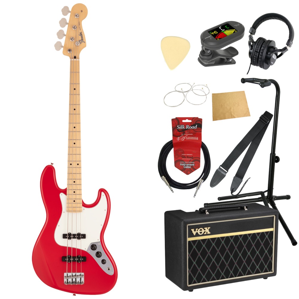 Fender Made in Japan Hybrid II Jazz Bass MN MDR エレキベース VOXアンプ付き 入門10点セット