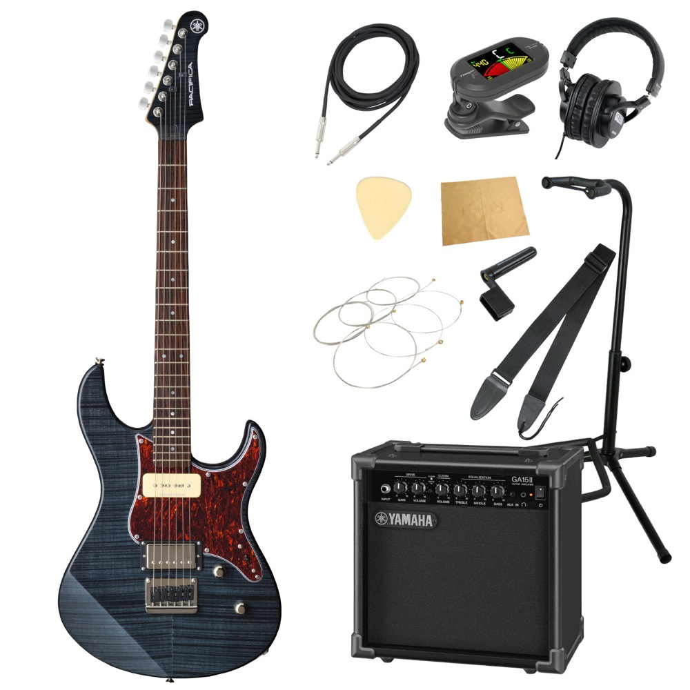 YAMAHA PACIFICA611HFM TBL エレキギター ヤマハ GA15II アンプ付き 入門11点セット