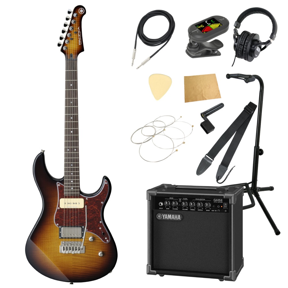 YAMAHA PACIFICA611VFM TBS エレキギター ヤマハ GA15II アンプ付き 入門11点セット