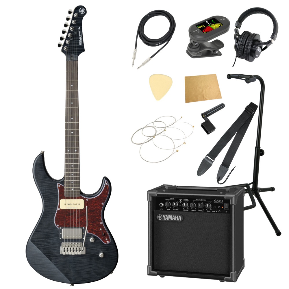 YAMAHA PACIFICA611VFM TBL エレキギター ヤマハ GA15II アンプ付き 入門11点セット