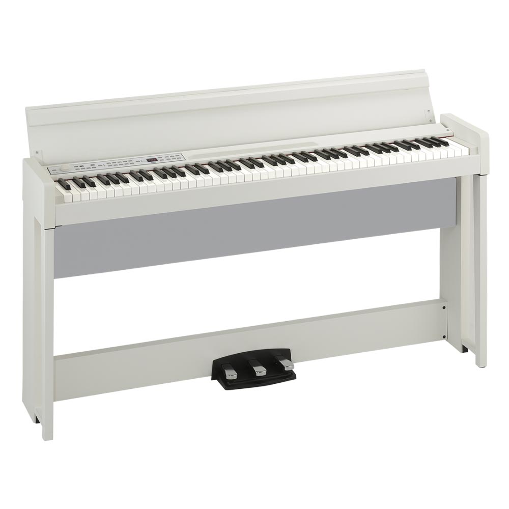 KORG C1 AIR WH 電子ピアノ KORG PC-110-WH X型キーボードベンチ ピアノマット(グレイ)付きセット 画像
