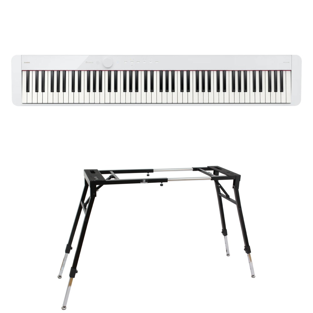 CASIO Privia PX-S1100 WE 電子ピアノ キーボードスタンド 2点セット [鍵盤 Dset]