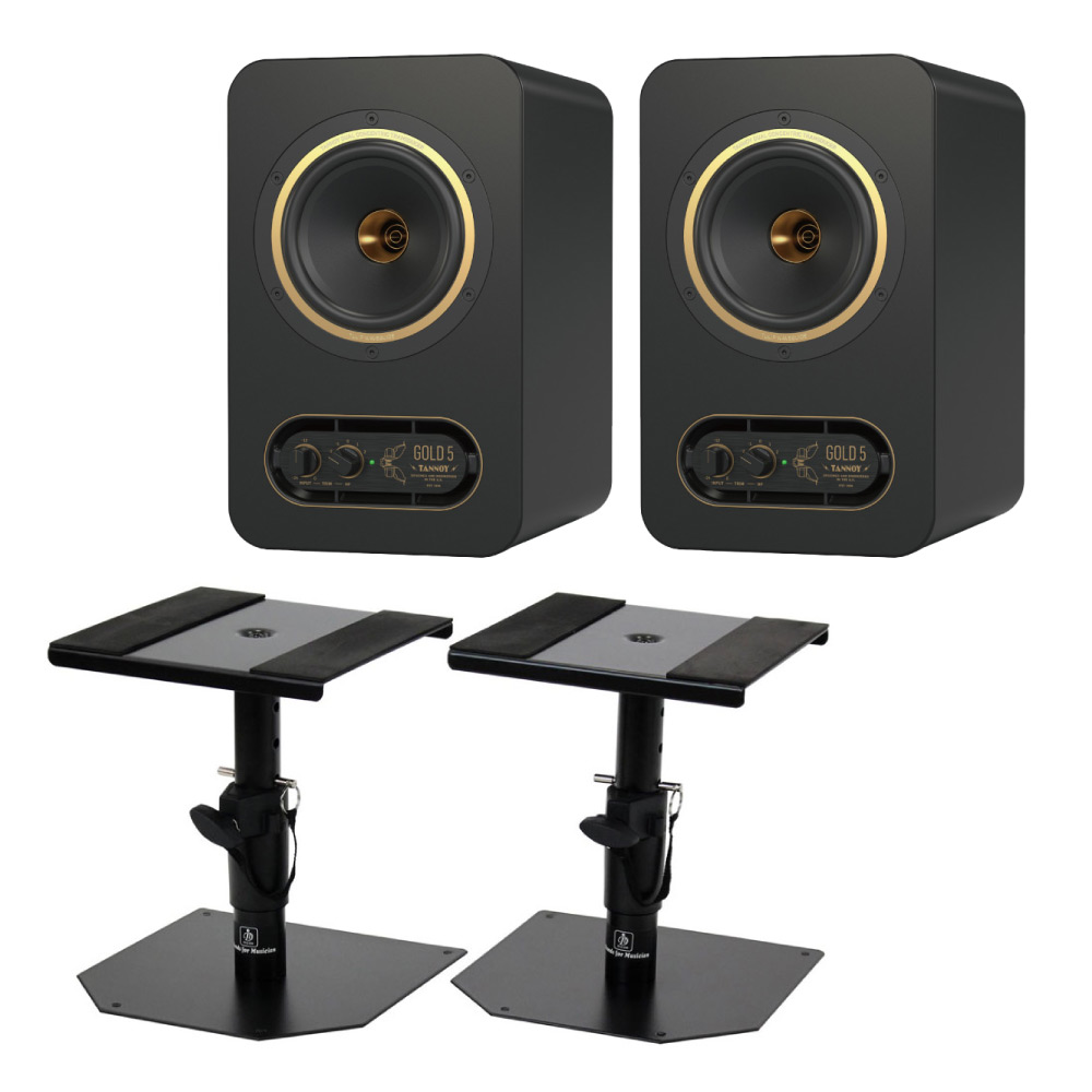TANNOY GOLD 5 モニタースピーカー ×2本 スタンド付きセット
