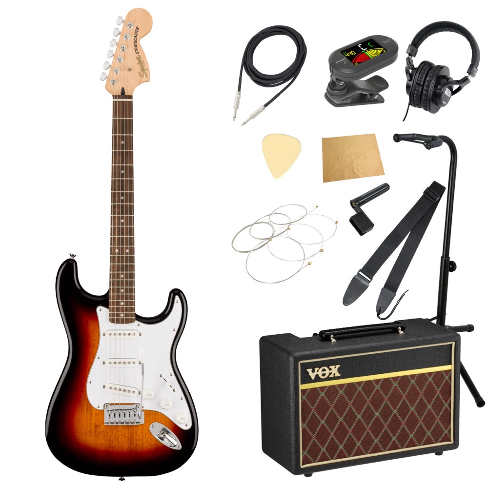 Squier Affinity Series Stratocaster 3TS エレキギター VOXアンプ付き 入門11点セット