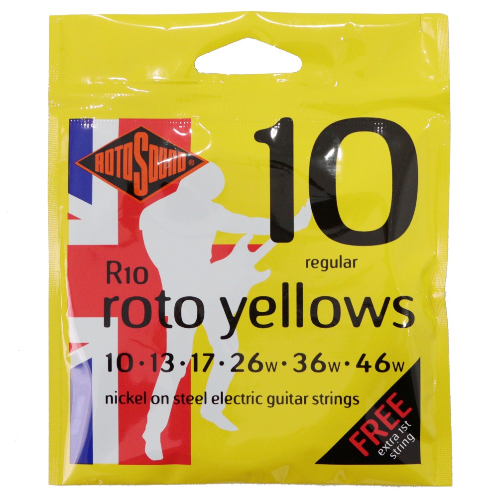 ROTOSOUND R10 Roto Yellows NICKEL REGULAR 10-46 エレキギター弦×6セット