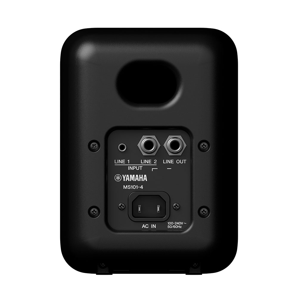 YAMAHA MS101-4 パワードモニタースピーカー 1本 ダイナミックマイク(YAMAHA DM-105)・スタンド付きセット スピーカー背面