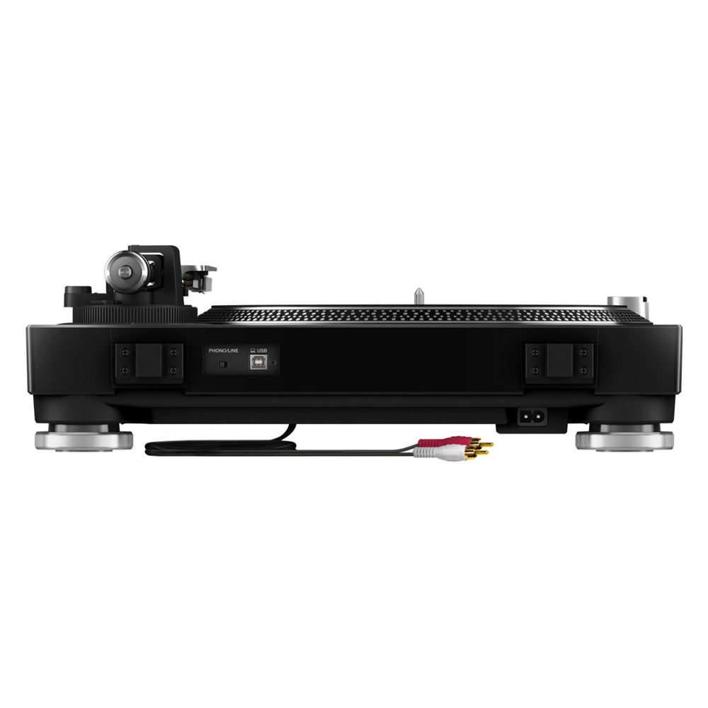 Pioneer DJ PLX-500-K Black ターンテーブル リスニングセット Pioneer DJ DM-40D付きセット Pioneer DJ PLX-500-K Black ターンテーブルの背面画像