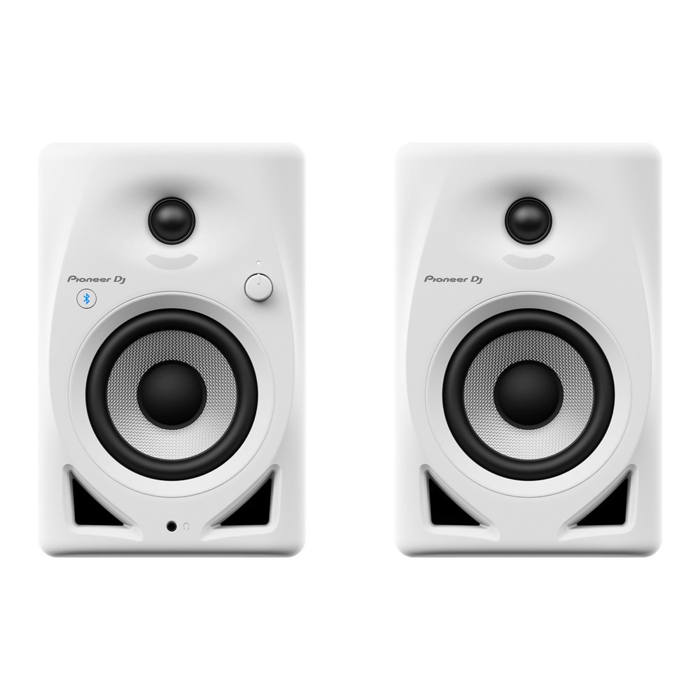 Pioneer DJ PLX-500-W White ターンテーブル リスニングセット Pioneer DJ DM-40D-BT-W アイソレーションパッド付きセット Pioneer DJ DM-40D-BT-W White Bluetooth搭載 パワードモニタースピーカー 1ペア(2台) 白 ホワイトの正面画像