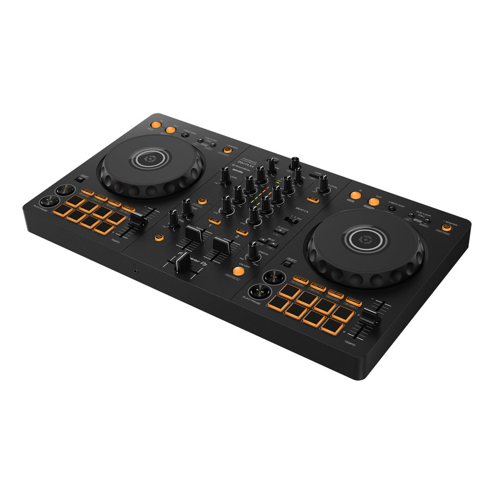Pioneer DJ DDJ-FLX4 ヘッドホン付きセット DJコントローラー rekordbox / Serato DJ Lite対応 PC / スマホ両対応を実現したコントローラー 全体画像