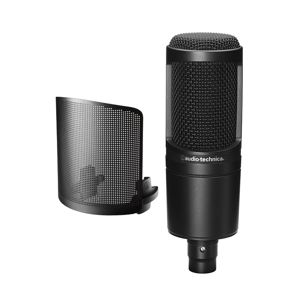 AUDIO-TECHNICA AT2020 コンデンサーマイク AT8175マイクロフォンポップフィルター付きセット