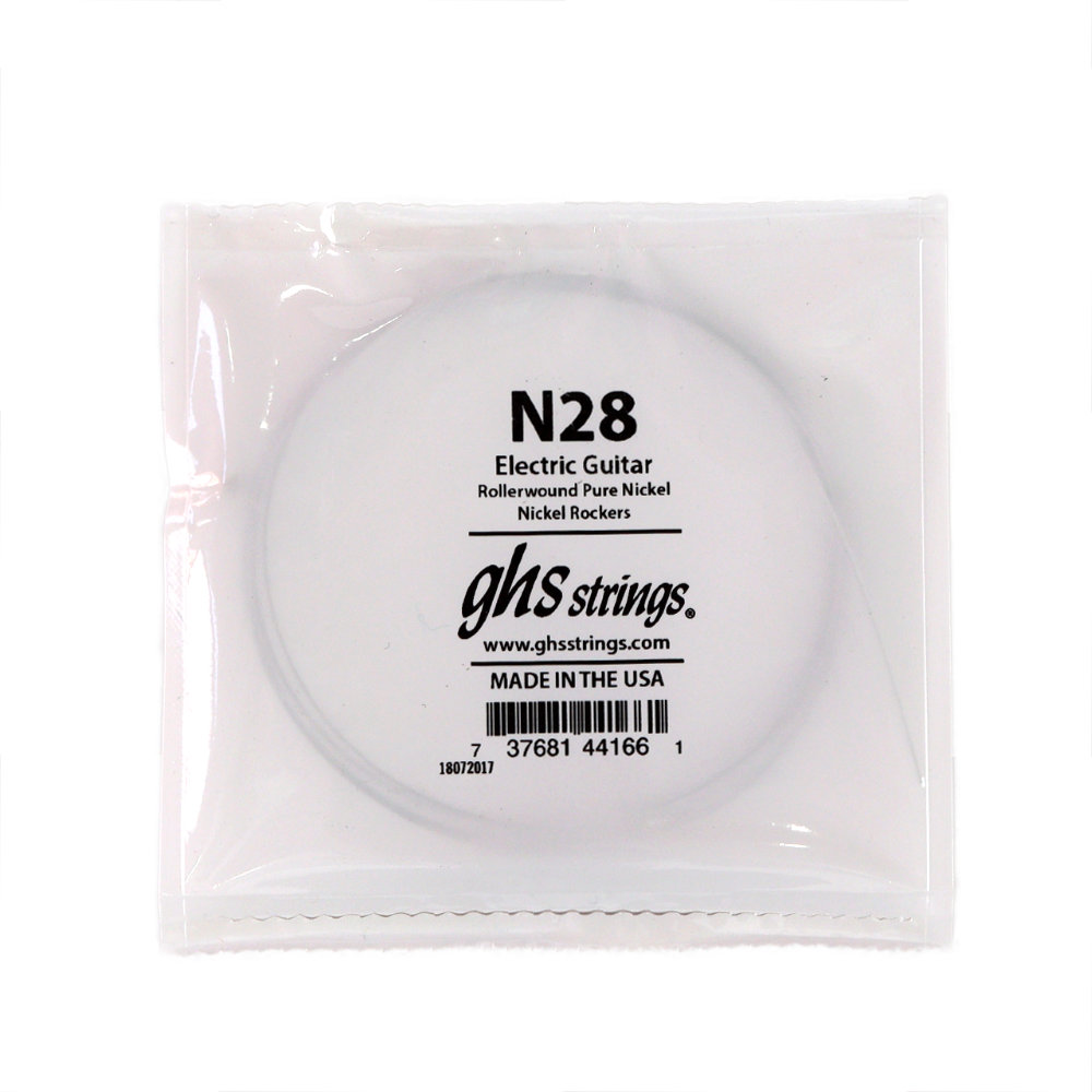 GHS N28 Singles Nickel Rockers ROLLERWOUND .028 エレキギター用 バラ弦×4本