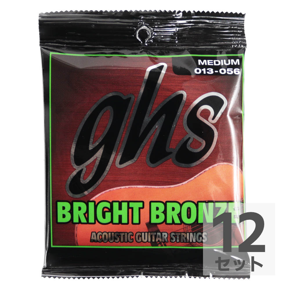 GHS BB40M Bright Bronze MEDIUM 013-056 アコースティックギター弦×12セット