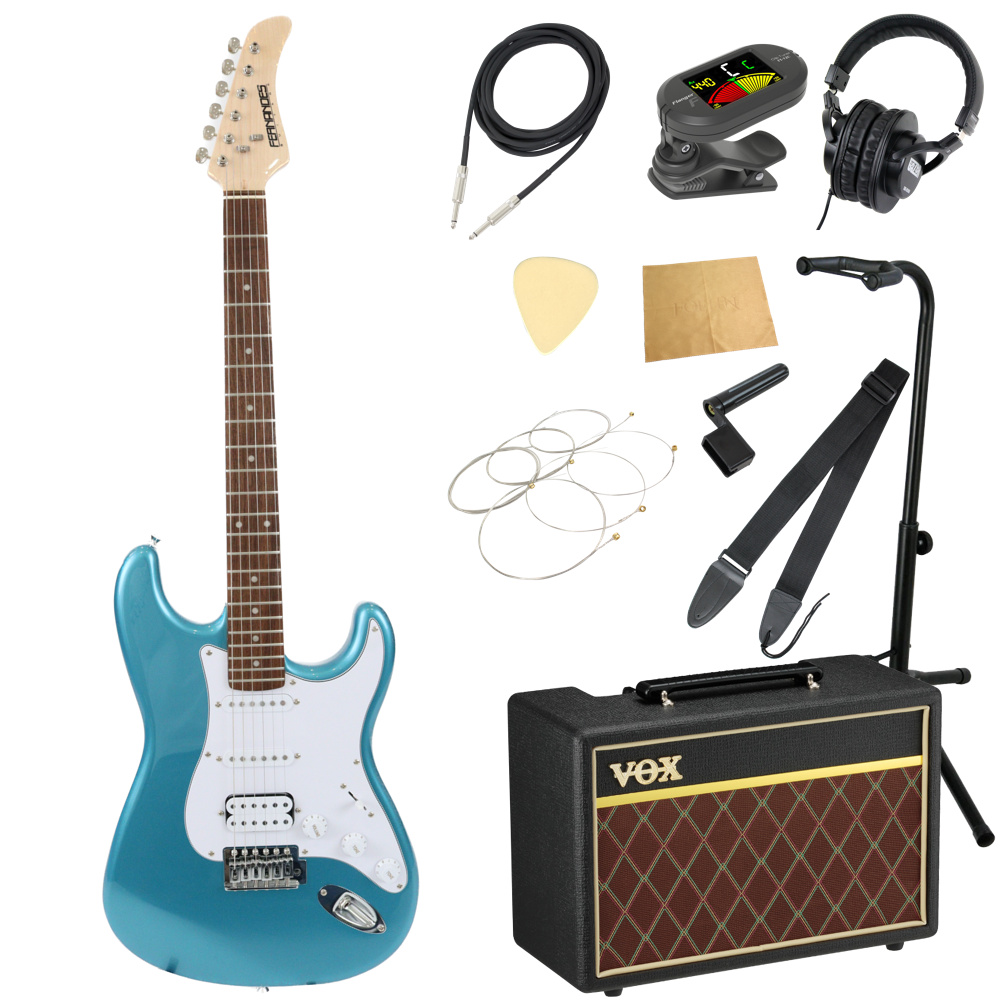 FERNANDES フェルナンデス LE-1Z SSH VMB/L エレキギター ストラトキャスタータイプ VOXアンプ付き 入門11点 初心者セット