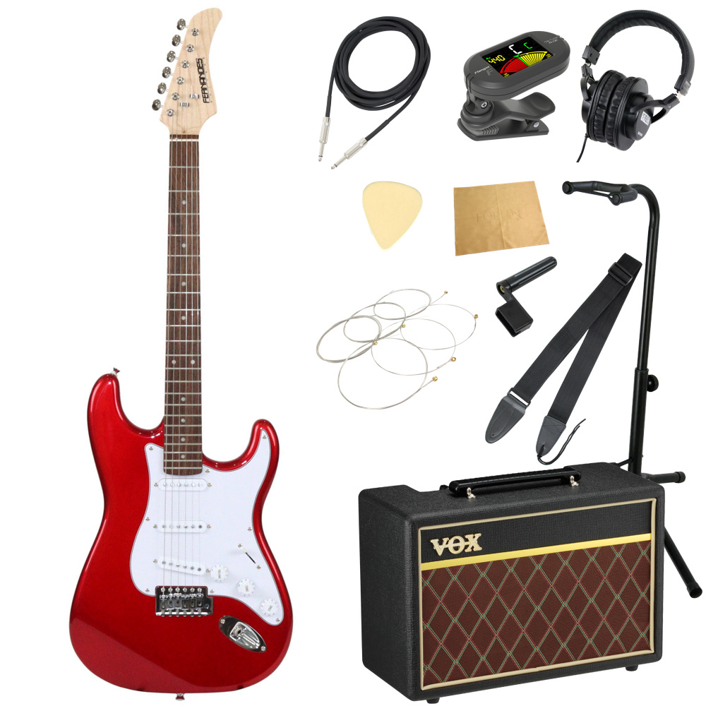 FERNANDES フェルナンデス LE-1Z 3S CAR/L エレキギター ストラトキャスタータイプ VOXアンプ付き 入門11点 初心者セット
