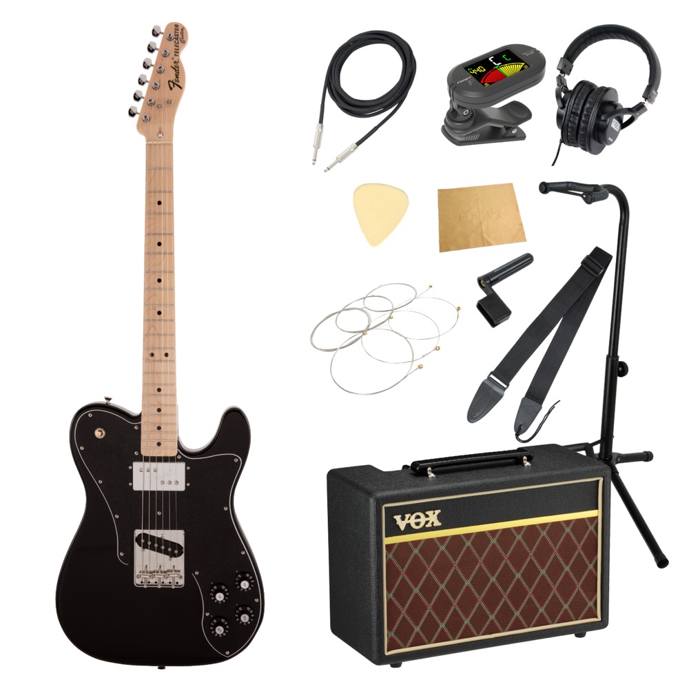 Fender フェンダー Made in Japan Traditional 70s Telecaster Custom MN BLK エレキギター VOXアンプ付き 入門11点 初心者セット