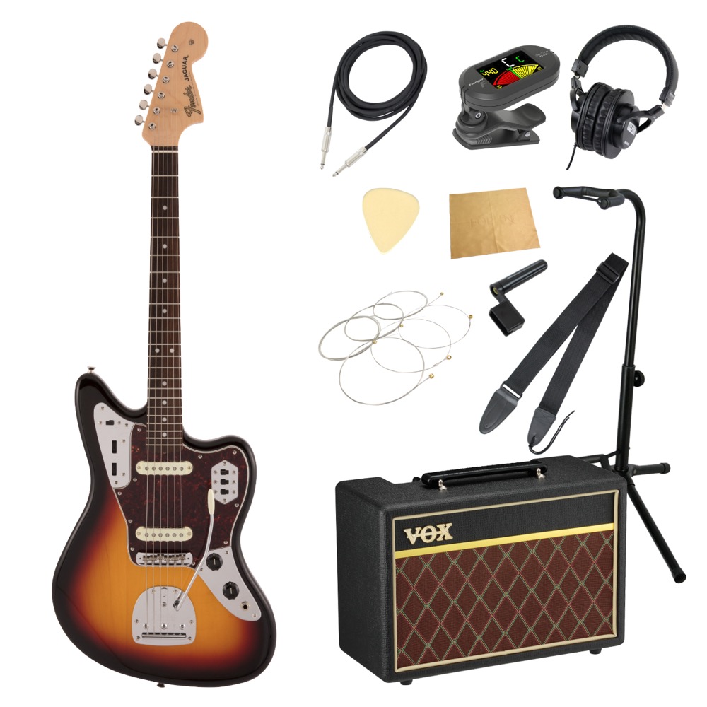 Fender フェンダー Made in Japan Traditional 60s Jaguar RW 3TS エレキギター VOXアンプ付き 入門11点 初心者セット