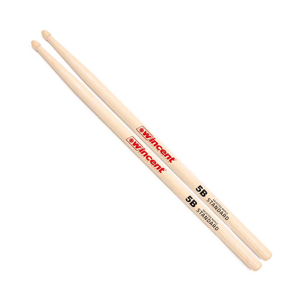 【4ペア】 Wincent ウィンセント W-5BM ドラムスティック メイプル