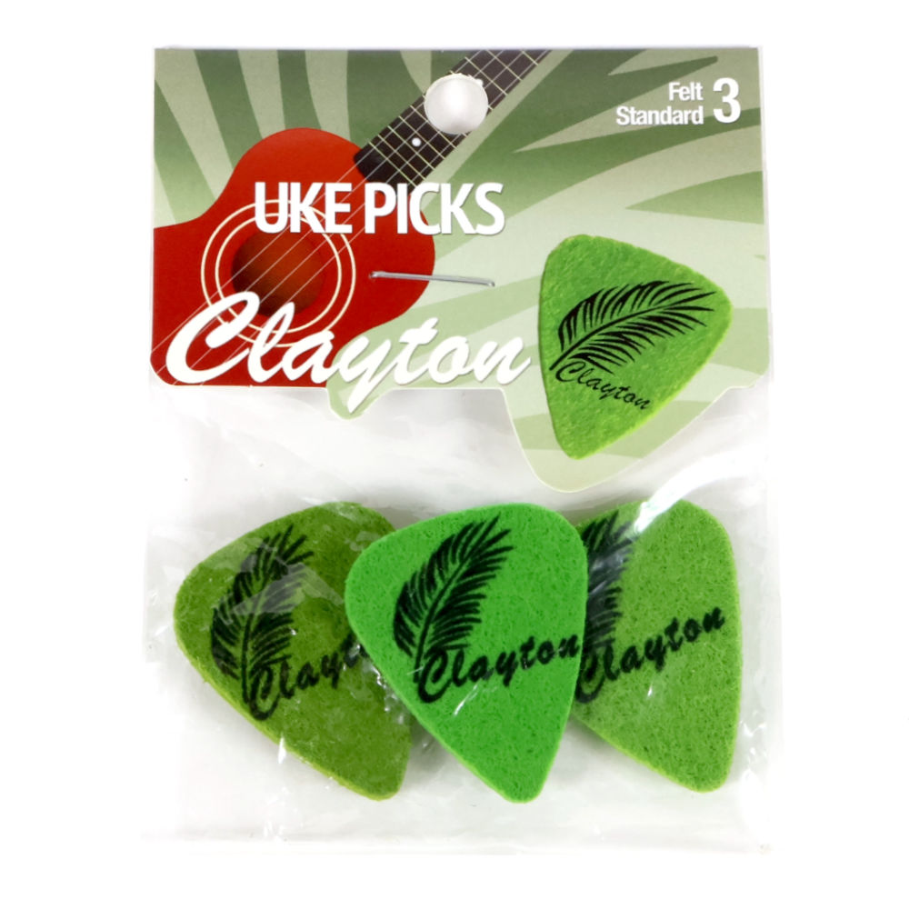Clayton USA クレイトン UKW/3 Uke Picks Palm Leaf ウクレレピック フェルトピック×3枚
