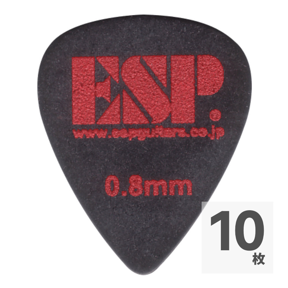 ESP イーエスピー PT-PS10 M Black ティアドロップ型 ピック×10枚
