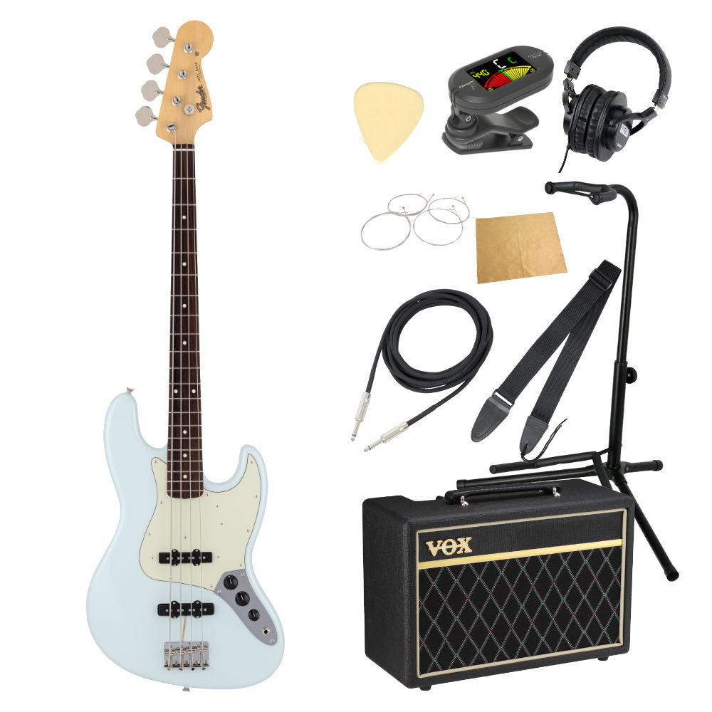 Fender フェンダー Made in Japan Traditional 60s Jazz Bass RW SNB エレキベース VOXアンプ付き 入門10点 初心者セット