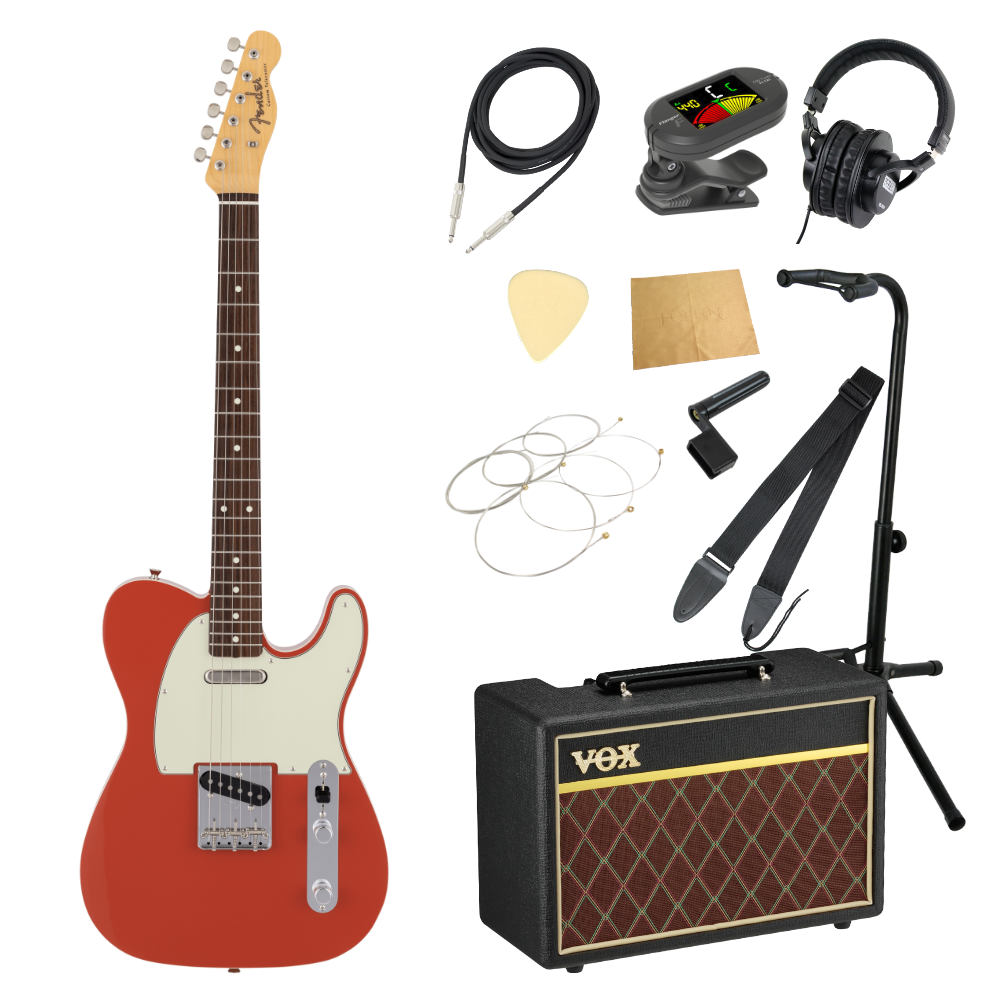 Fender フェンダー Made in Japan Traditional 60s Telecaster Custom RW FRD エレキギター VOXアンプ付き 入門11点 初心者セット
