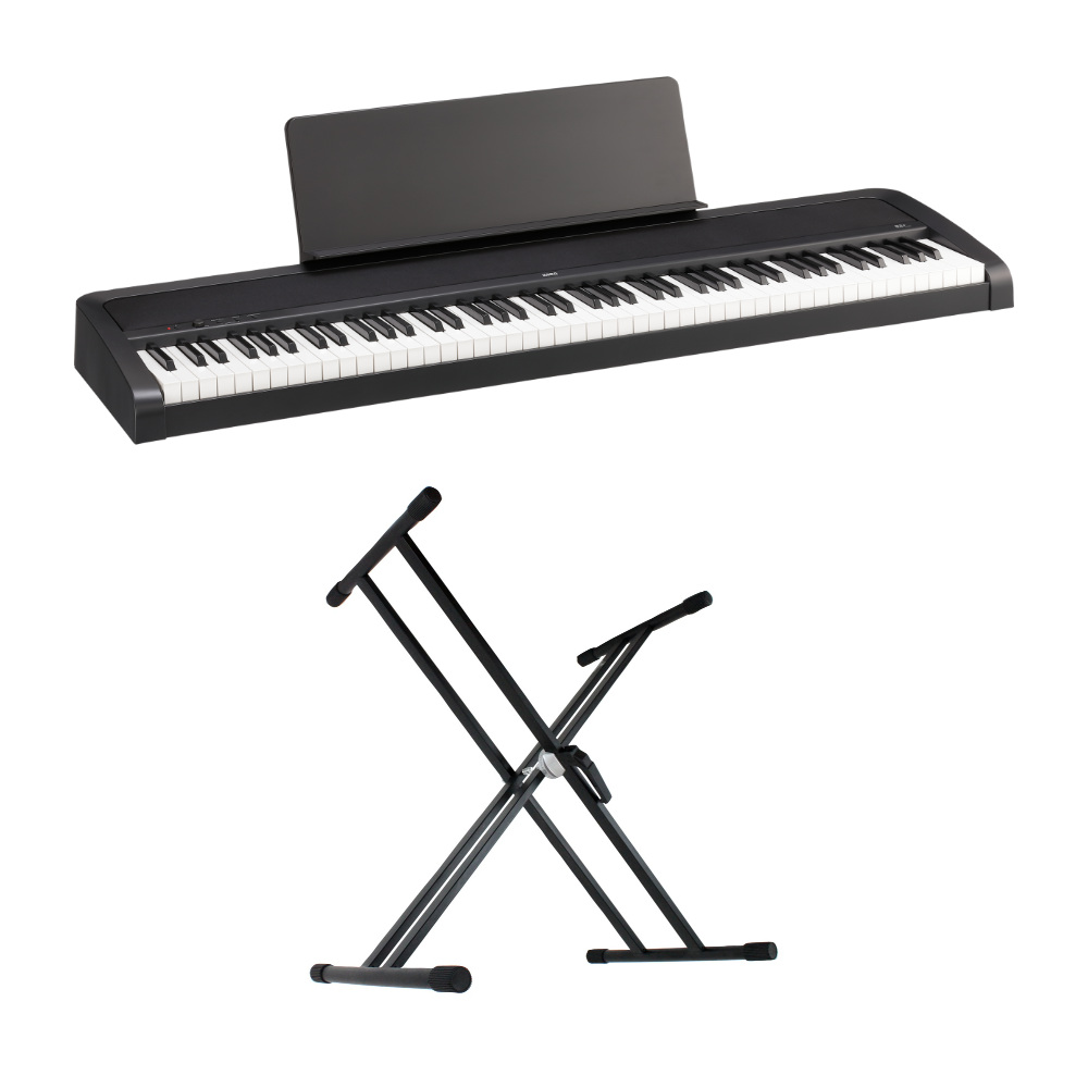 電子ピアノ KORG B2+ BK コルグ 88鍵盤 X型スタンドセット