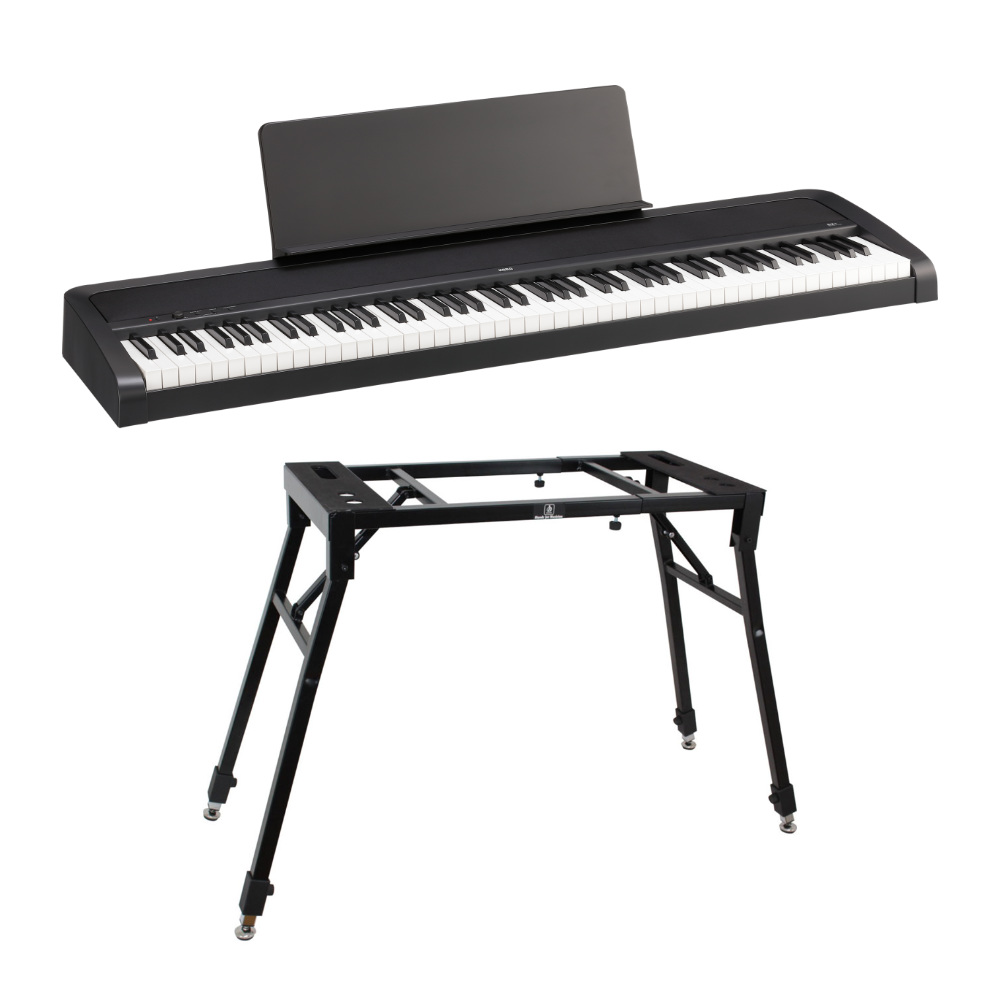 電子ピアノ KORG B2+ BK コルグ 88鍵盤 4本脚スタンドセット