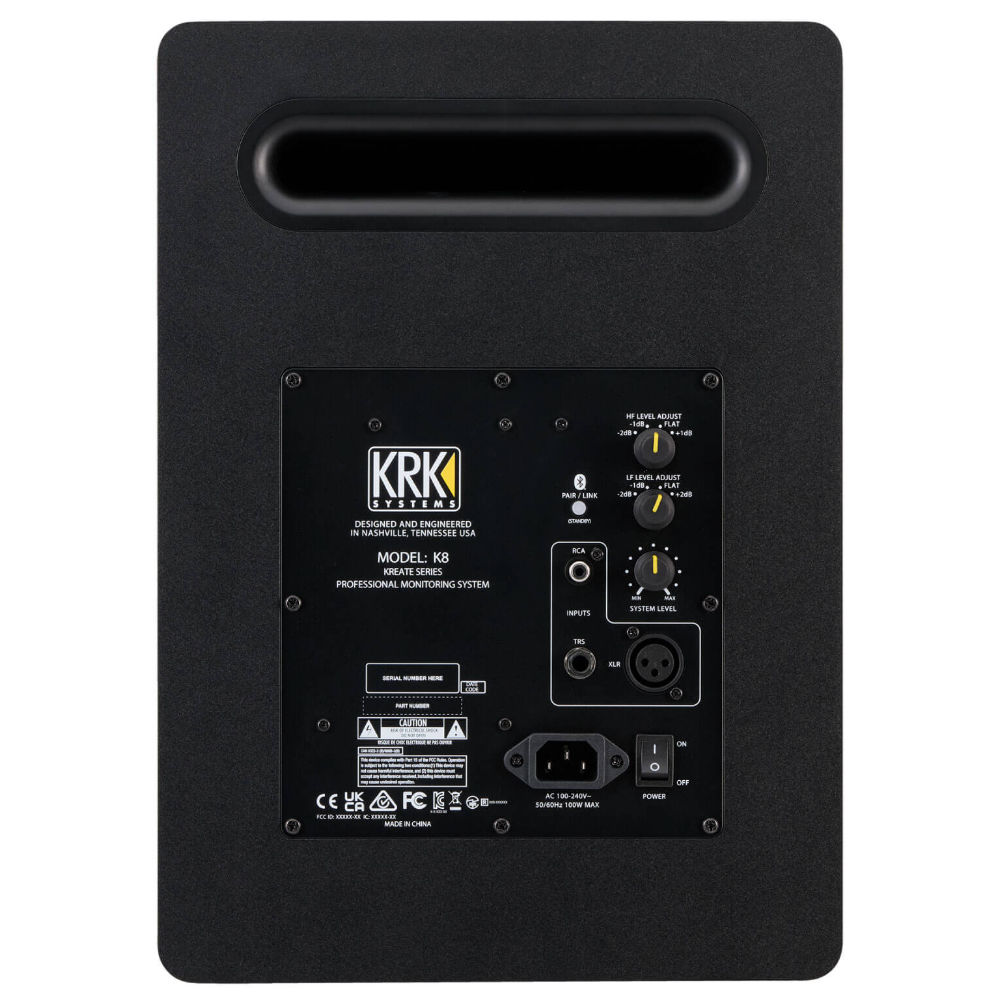 KRK KREATE 8 STUDIO MONITOR K8 パワードモニタースピーカー×2本セット（ペア） 本体画像 裏