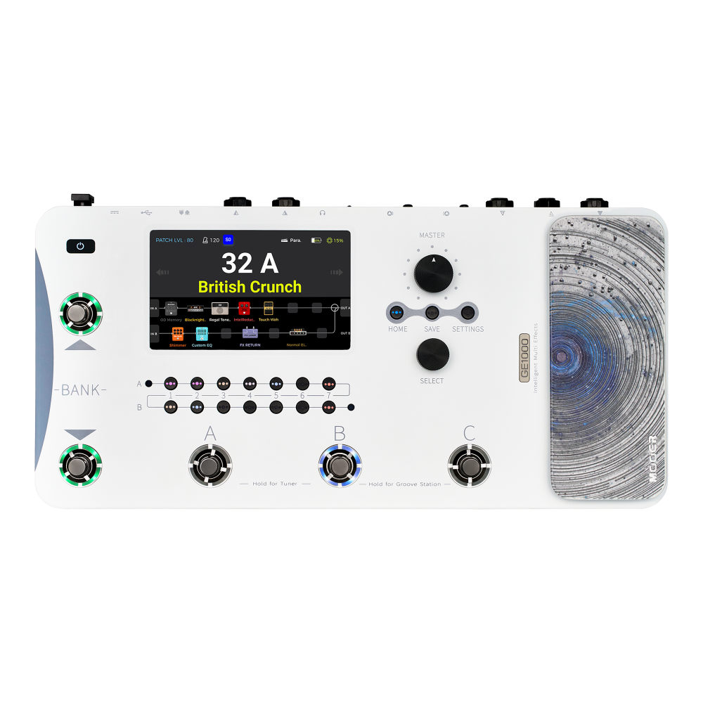 Mooer ムーアー GE1000 White マルチエフェクター ギターエフェクター 専用ケース付き 本体トップ画像