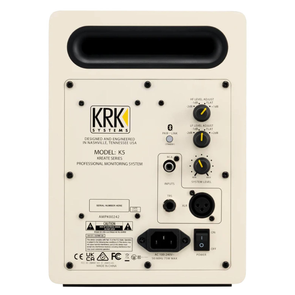 KRK SYSTEMS KREATE 5 LATTE Limited Edition STUDIO MONITOR K5 パワードモニタースピーカー 1本×2ペア 本体画像 裏