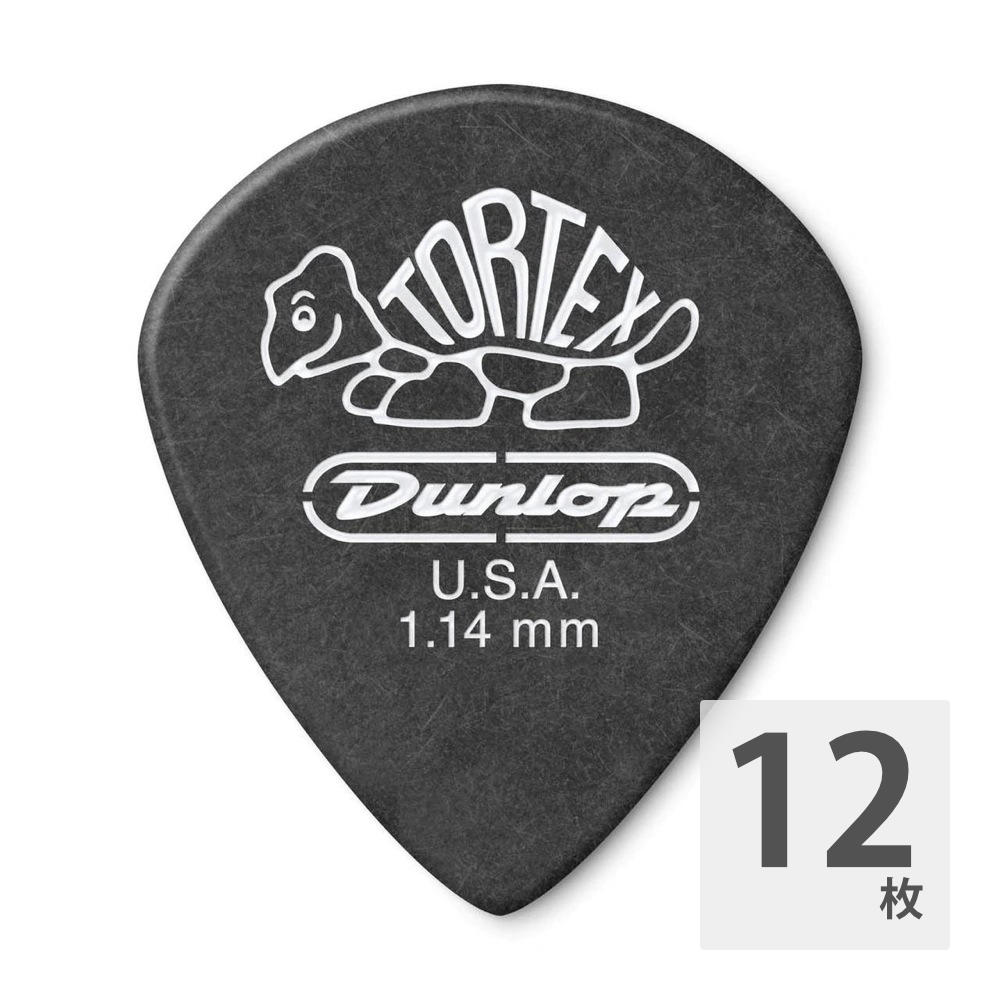JIM DUNLOP 482 Tortex Pitch Black Jazz III 1.14mm ギターピック×12枚