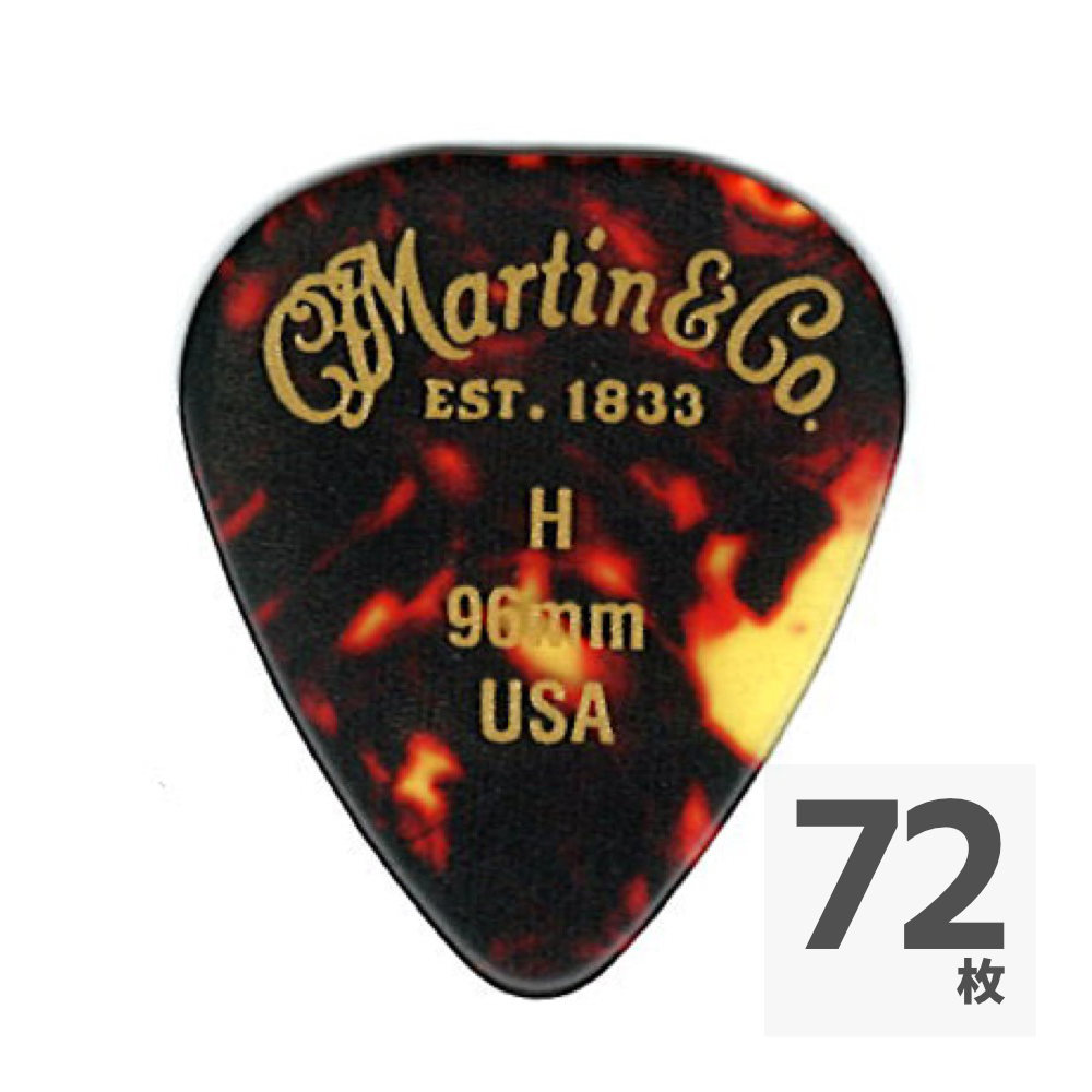 MARTIN TearDrop Heavy 0.96 ギターピック ティアドロップ型 ヘビー 12枚セット×6