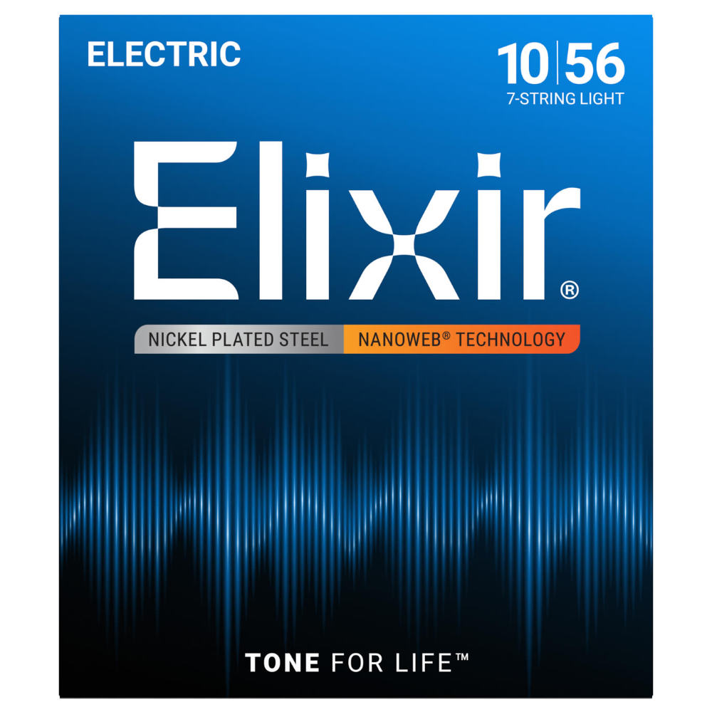 ELIXIR 12057 NANOWEB Light 10-56 7弦エレキギター弦 ×3セット