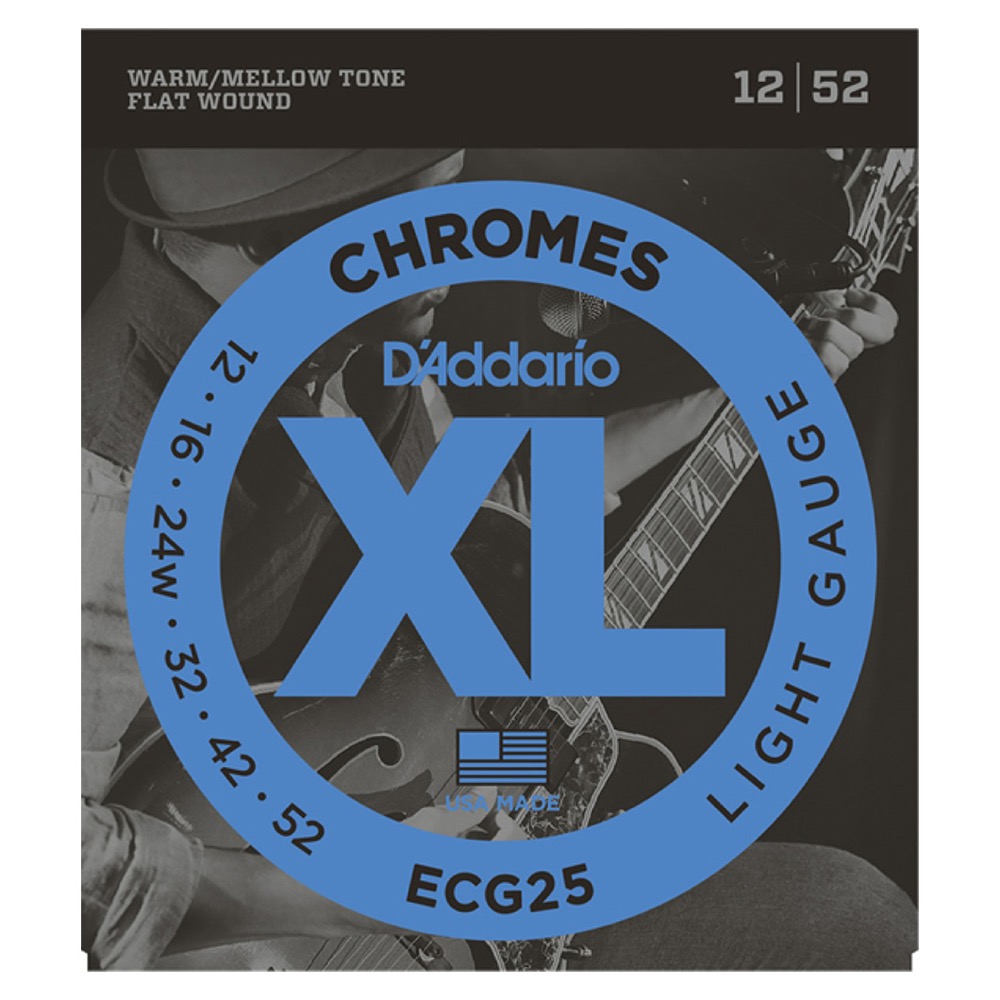 D'Addario ECG25 フラットワウンド エレキギター弦×3セット