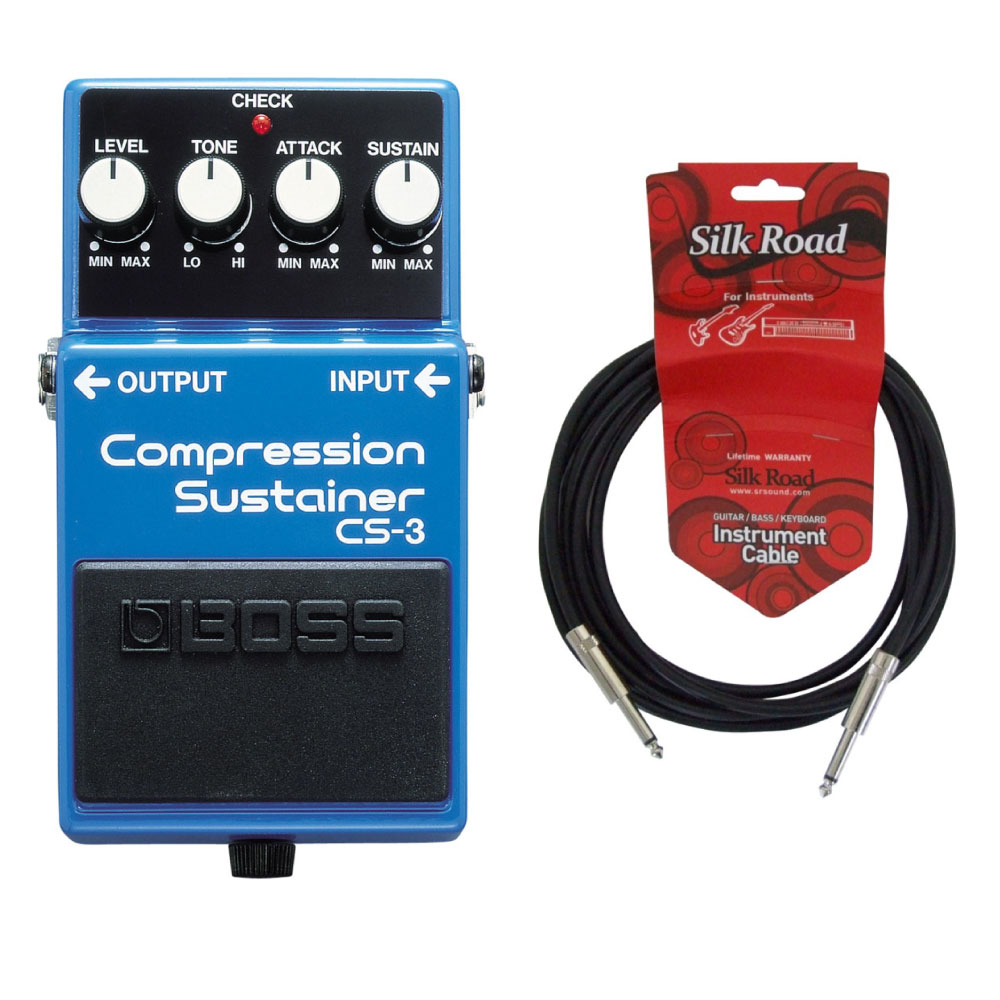 BOSS CS-3 3Mシールドケーブル付き コンプレッションサスティナー