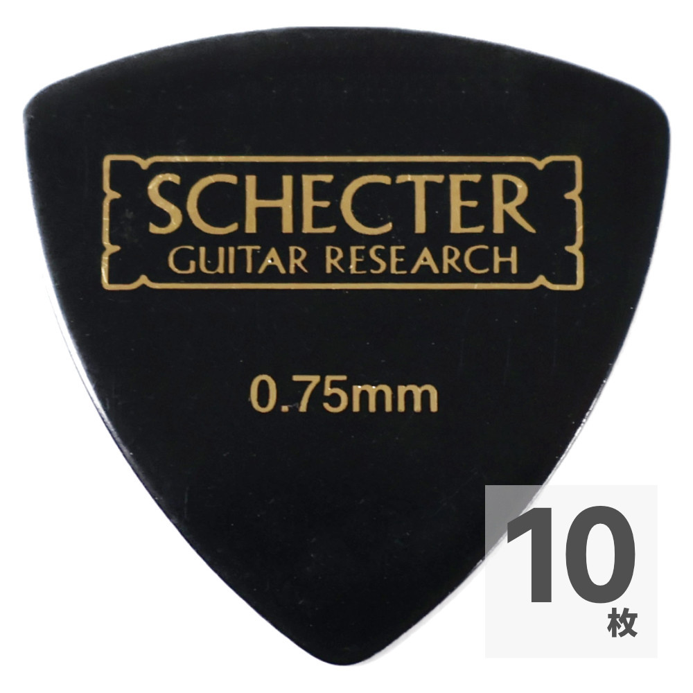 SCHECTER SPD-MC10 BK サンカク型 MEDIUM セルロイド ギターピック×10枚