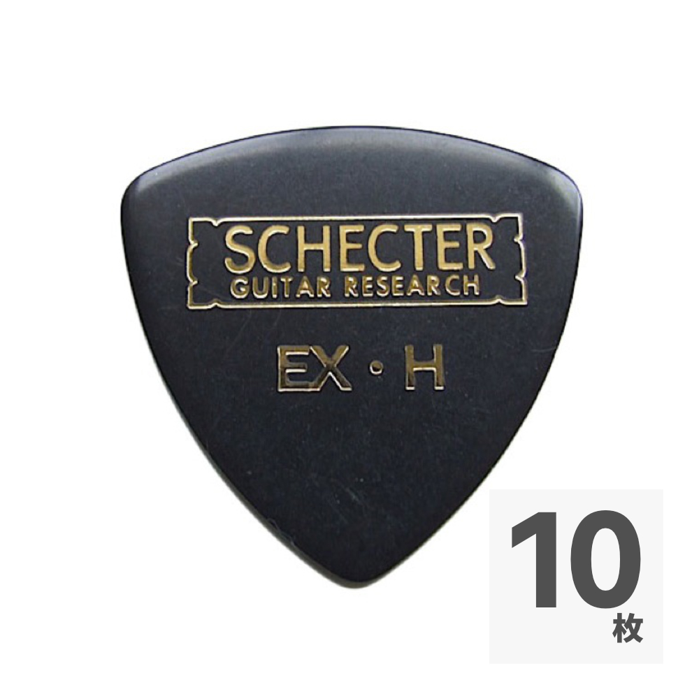 SCHECTER SPD-EC10 BK サンカク型 EX HARD セルロイド ギターピック×10枚