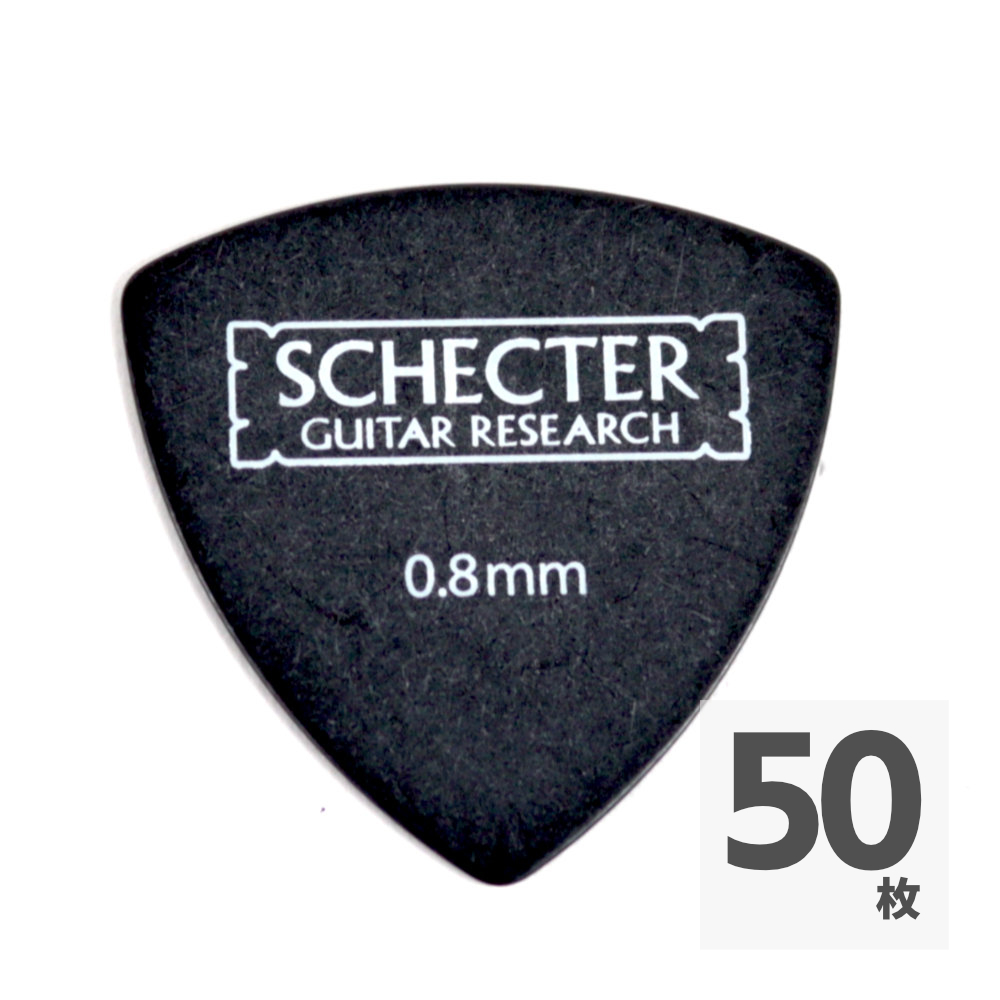 SCHECTER SPD-MP10 BK サンカク型 MEDIUM ポリアセタールピック  ギターピック×50枚