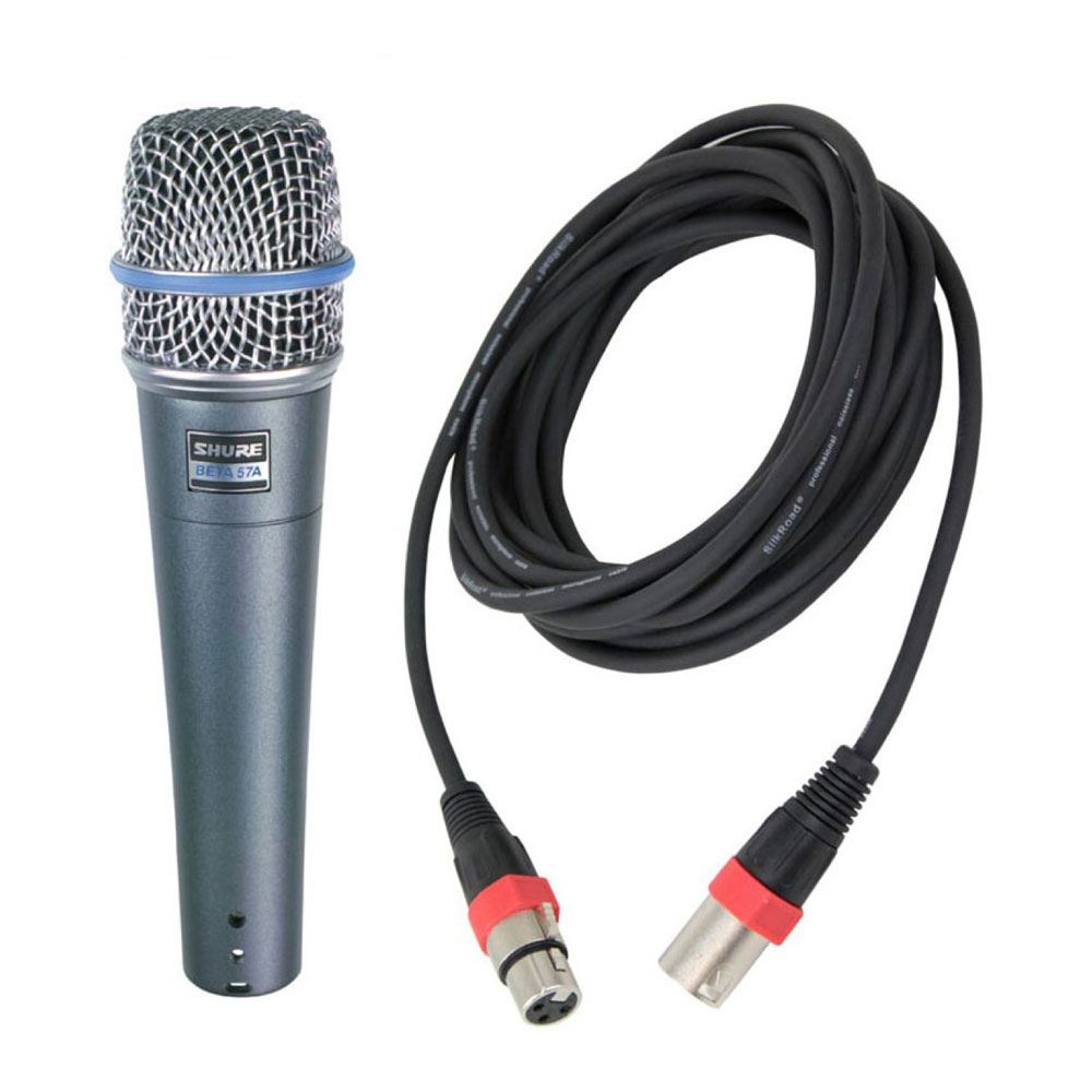 SHURE BETA57A 5Mマイクケーブル(XLRオス-メス)付き ボーカル/楽器両用ダイナミックマイク
