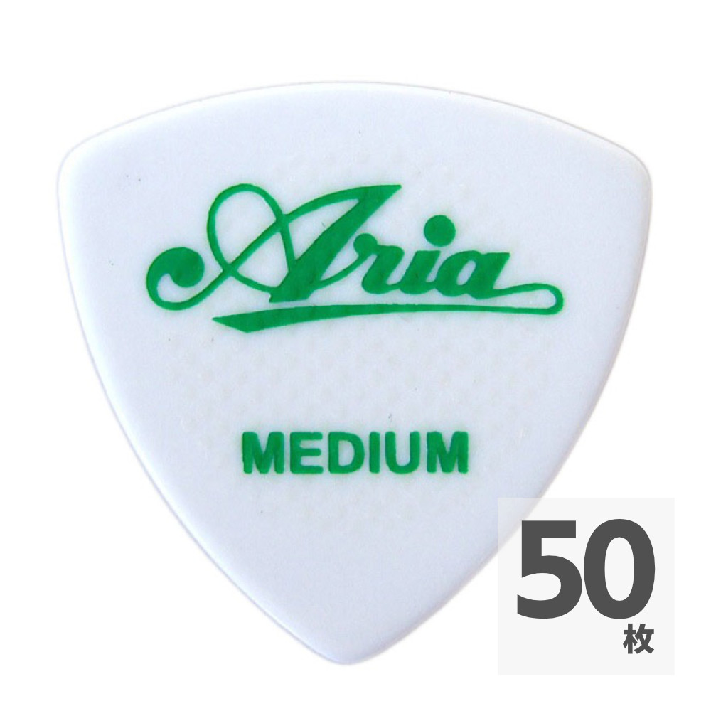 ARIA RUBBER GRIP MEDIUM WH×50枚 ピック