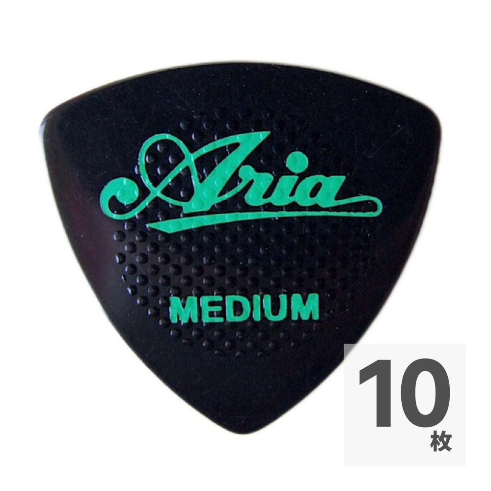 ARIA RUBBER GRIP MEDIUM BK×10枚 ギターピック