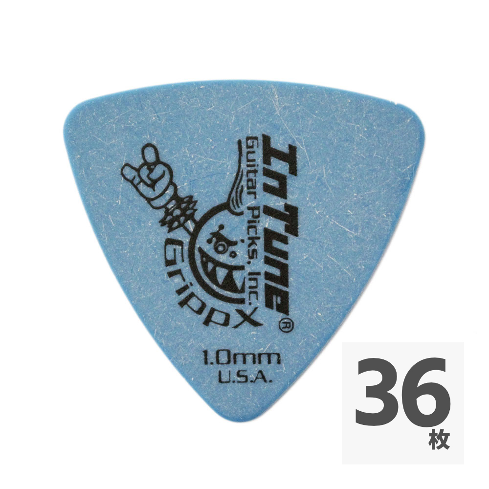 In Tune Guitar Picks DGP2-C100 GrippX-XXX 1.00mm Blue ギターピック×36枚